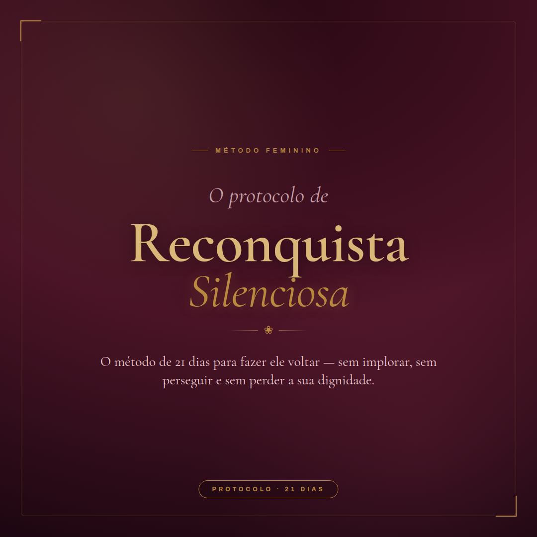 Capa Reconquista Silenciosa — Protocolo de 21 Dias